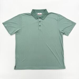 Grand Slam Performance Polo XXL Green Striped Short Sleeve Shirt Pre-Owned